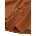 thumbnail image 7 of MODA NOVA Juniors Button Front Elastic High Waist Belted Knee Length Skirt Caramel XL, 7 of 7