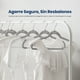 thumbnail image 3 of Ganchos de Terciopelo Premium Serenelife, Ahorradores de Espacio, Resistentes, con Gancho Metálico Giratorio de 360°, para Trajes, Pantalones y Vestidos, Gris, Pack 50, 3 of 7