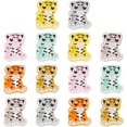 thumbnail image 2 of 14 Pcs 7 Colors Tiger Silicone Focal Beads Cute Animal Shaped Silicone Beads Rubber Beads, 2 of 8