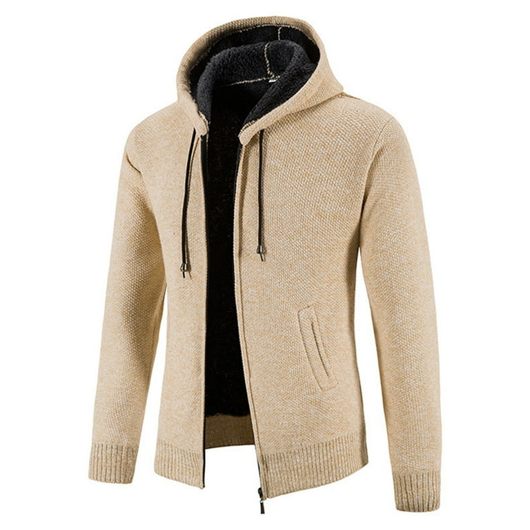 Ymosrh Mens Fleece Jacket, Thick Winter Sherpa Lining Work Coat