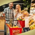 thumbnail image 7 of Reusable Totes Bags - 100 Pcs Non Woven Grocery Handle Bags for Shop Events & Retail Store(Red), 7 of 7