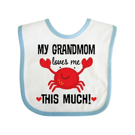 

Inktastic Grandmom Loves Me Grandchild Gift Gift Baby Boy or Baby Girl Bib