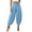 Light Blue, variant on Womens High Waisted Wide Leg Balloon Pants Pleated Design Elastic Waist Barrel Trousers Flowy Casual Vacation Beach Pants Army Green