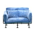 thumbnail image 1 of 1/6 sofá de casa de muñecas, accesorios de simulación juguete, escena de vida mini muebles modelo para sala de estar, hogar, decoración de dormitorios Azul, 1 of 8