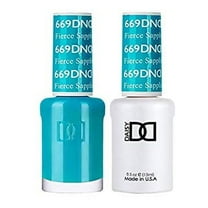 DND Nail Polish Gel & Matching Lacquer Set - 669 FIERCE SAPPHIRE