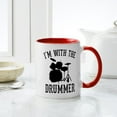 thumbnail image 4 of CafePress - I'm With The Drummer - 11 oz Ceramic Mug - Novelty Coffee Tea Cup, 4 of 4