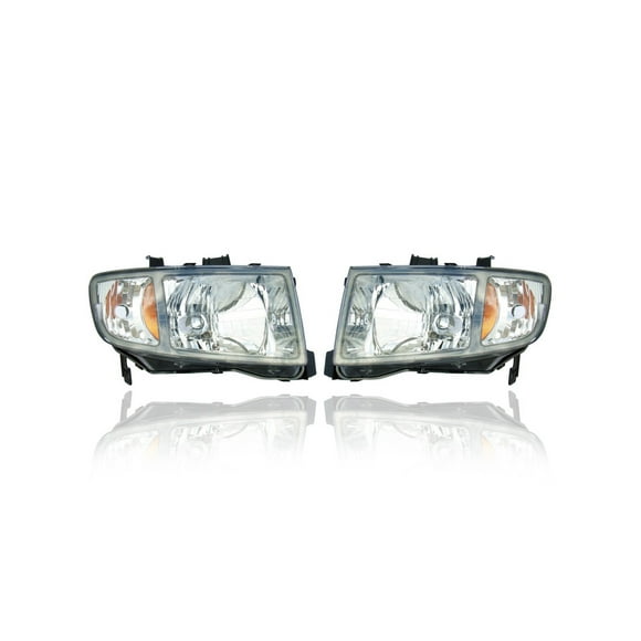Headlight - Compatible/Replacement for '06-08 Honda Ridgeline - Pair, Left Driver + Right Passenger Set - 33101SJCA02, 33151SJCA02 - CAPA