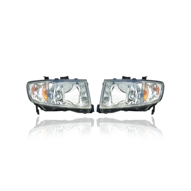 Headlight - Compatible/Replacement for '06-08 Honda Ridgeline - Pair, Left Driver + Right Passenger Set - 33101SJCA02, 33151SJCA02 - CAPA