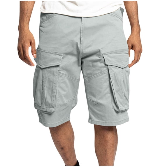ZUBKTE Men's Multi-Color Solid Cargo Shorts Lightweight Casual Sports Work Utility Shorts Multi Pocket Outdoor Hiking Shorts S-5XL