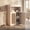 White, variant on OMCHOM 37.8" Bathroom Storage Cabinet, Freestanding Tall Cabinet with Double Door and Open Shelf with MDF Board, Space Saving Furniture for Bathroom Living Room Home Organization, Walnut