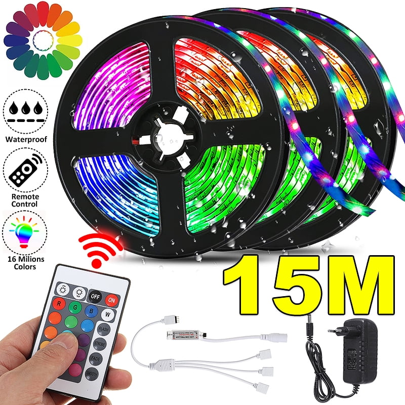 16.4FT/32.8FT RGB 5050 LED Smart Strip Lights Dimmable Color Changing for Home 