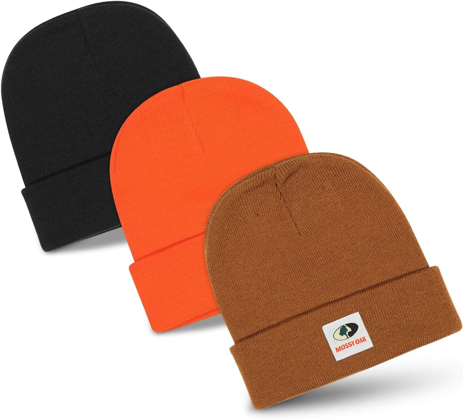 Mossy Oak Blaze Orange Insulated Hunting Beanie Hat, Acrylic