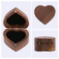 thumbnail image 4 of Unique Bargains Wood Ring Box Jewelry Storage with 2 Slots for Proposal Black, 4 of 6