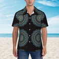 thumbnail image 2 of Disketp Mandala Hawaiian Shirts for Men,Mens Casual Short Sleeve Button Down Shirts Beach Shirt,X-Large, 2 of 7