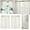 Beige, variant on Short Half Window Curtains 2 Panels 29 x 24 Inch for Kitchen Sink and Basement, Light Filtering Charcoal Grey Sheer Curtains, Leaf Tufted Textured Small Window Coverings, Curtains and Valances, Black