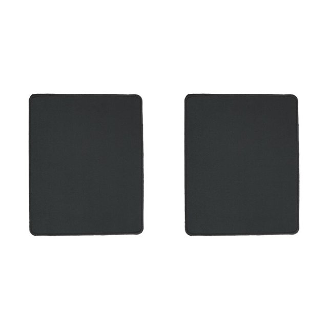 Inteprter Alfombrilla de ratón antideslizante para ordenador resistente al desgaste, alfombrilla de tela de goma para oficina negro 200*240*2mm 2piezas