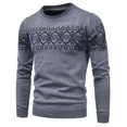 thumbnail image 1 of Chandail-over Tricoté pour Hommes Col Rond Confortable Élégant Chaud Hiver Décontracté, 1 of 4