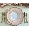 thumbnail image 6 of " OCCASIONS " 240 Plates Pack, Heavyweight Disposable Wedding Party Plastic Plates (10.5'' Dinner Plate, Imperial Aqua & Gold), 6 of 9