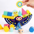 thumbnail image 3 of Juego De Apilamiento De Búho De Madera Para Niños, Bloques De Equilibrio, Juguete Educativo Para Edades Tempranas, Habilidades Motoras Finas Y Juguete De Clasificación De Formas Cateissary FN005648-00, 3 of 6