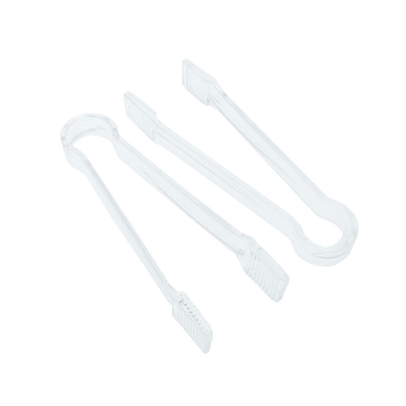 2 Pcs Acrylic Serving Tongs for Ice, Candy, Appetizers, Small Kitchen Salad Holder Bar Tool Set