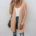 thumbnail image 2 of Vedolay Long Cardigans for Women Thick Kimono Long Sleeve Sweater Loose Asymmetrical Hem Women Outerwear Khaki,M, 2 of 5