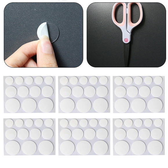 YAOMOBB Double Sided for Mirrors Double Sided Round Removable Strong Mounting Adhesive Thin Seamless Mounting Squares for Walls Hanging Pictures 6 Sheets