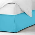 thumbnail image 3 of Soft & Durable 600-Thread Count PIMA Cotton Bed Skirt, Pleated, 20" Drop – 1-PC Long King (72" x 104") Size, Dust Ruffle/Bed Skirt, Long King, Solid Turquoise, 3 of 5