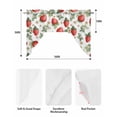 thumbnail image 5 of Red Strawberry Swag Valances for Windows, Small Curtains Drapes, Summer Fruits Farmhouse Leaves Floral Rustic Kitchen Window Curtains Over Sink Window Treatment Valance for Bedroom/Bathroom 56"x36", 5 of 5