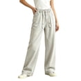 thumbnail image 2 of GUACER Drawstring Wide Leg Jeans for Women Casual High Waisted Stretch Loose Comfy Denim Pants with Pockets, 2 of 6