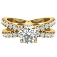 thumbnail image 6 of X Cross Split Shank Round Brilliant Diamond Engagement Ring 1.75 CT TW 14K Gold (H-I,I1), 6 of 8