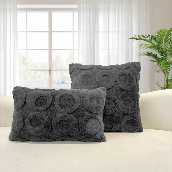 Nvzi Cojín decorativo, 1 unidad, gris oscuro, para sofá, 30*50 cm, relleno de algodón PP - Bonitos cojines decorativos para sofá, sala de estar y dormitorio.