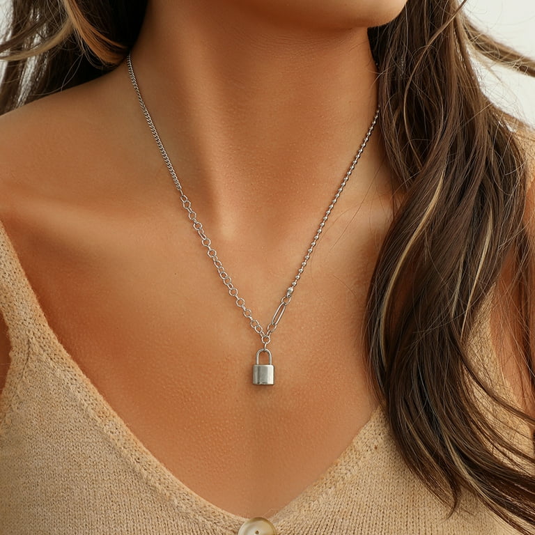 Lock necklace mens best sale