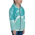 thumbnail image 5 of Sikiie Teal Turquoise 1 Zip Up Hoodie Teenage, hoodies for Teenage, Zipper Sweatshirt Jacket for Daily, Traveling-Medium, 5 of 6