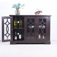 thumbnail image 4 of CQSXDA 48.66 Inch Modern Sideboard Featuring Adjustable Shelf & 3 Tempered Glass Doors - MDF Buffet Cabinet For Home, Ox Blood Red, 4 of 16