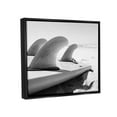 thumbnail image 4 of Stupell Industries Surfboard Fins Beach Sports Photography Ocean Coast Photograph Jet Black Floating Framed Canvas Print Wall Art, Design by Two Smart Blondes, 4 of 5