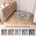 thumbnail image 2 of Boho Vintage Round Rug ft- Faux Wool Dreely Washable Area Rug Small Distressed Throw Rugs Floor Carpet for Door Mat Entryway Bedrooms Laundry (Round - ; Diameter Border ), 2 of 7