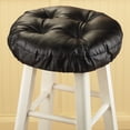 thumbnail image 2 of Collections Etc Foam-Padded Thick Waterproof Barstool Seat Cover Cushion with Slip Resistant Backing, Black, 2 of 3