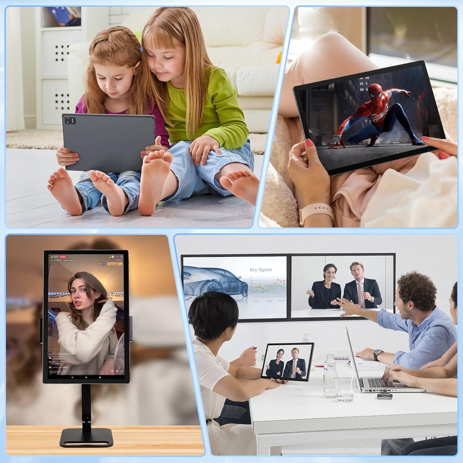 MESWAO 2025 Android 14 inch Tablet,Large Tablet with 1920x1200 IPS FHD,8 Core + 6GB+128GB+WiFi 6,Max 1TB TF Card +12000mAh Big Battery Life (Gray)