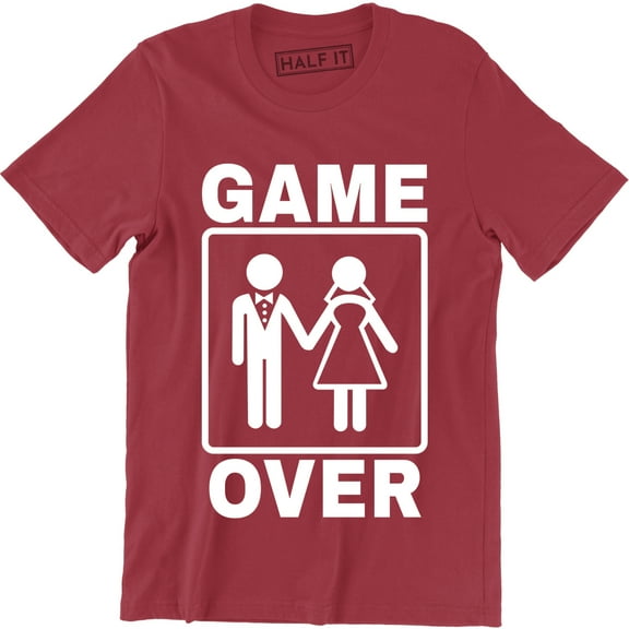 Game Over Funny Wedding Night Wife Husband Marriage Men's T-Shirt