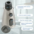 thumbnail image 3 of Wowow Kitchen Faucet Head Replacement Brushed Nickel, 3 Function Pull Out Spray Nozzle with 9 Adapters for Kitchen Sink Faucet，US Standard for Moen Kohler Delta Faucets G1/2 Male Connector, 3 of 7