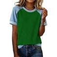thumbnail image 1 of Camisetas de Manga Larga de Verano para Mujeres de Cuello Redondo de Manga Corta de Color Sólido, Camisetas de Manga Corta de Verano para Mujeres, 1 of 6