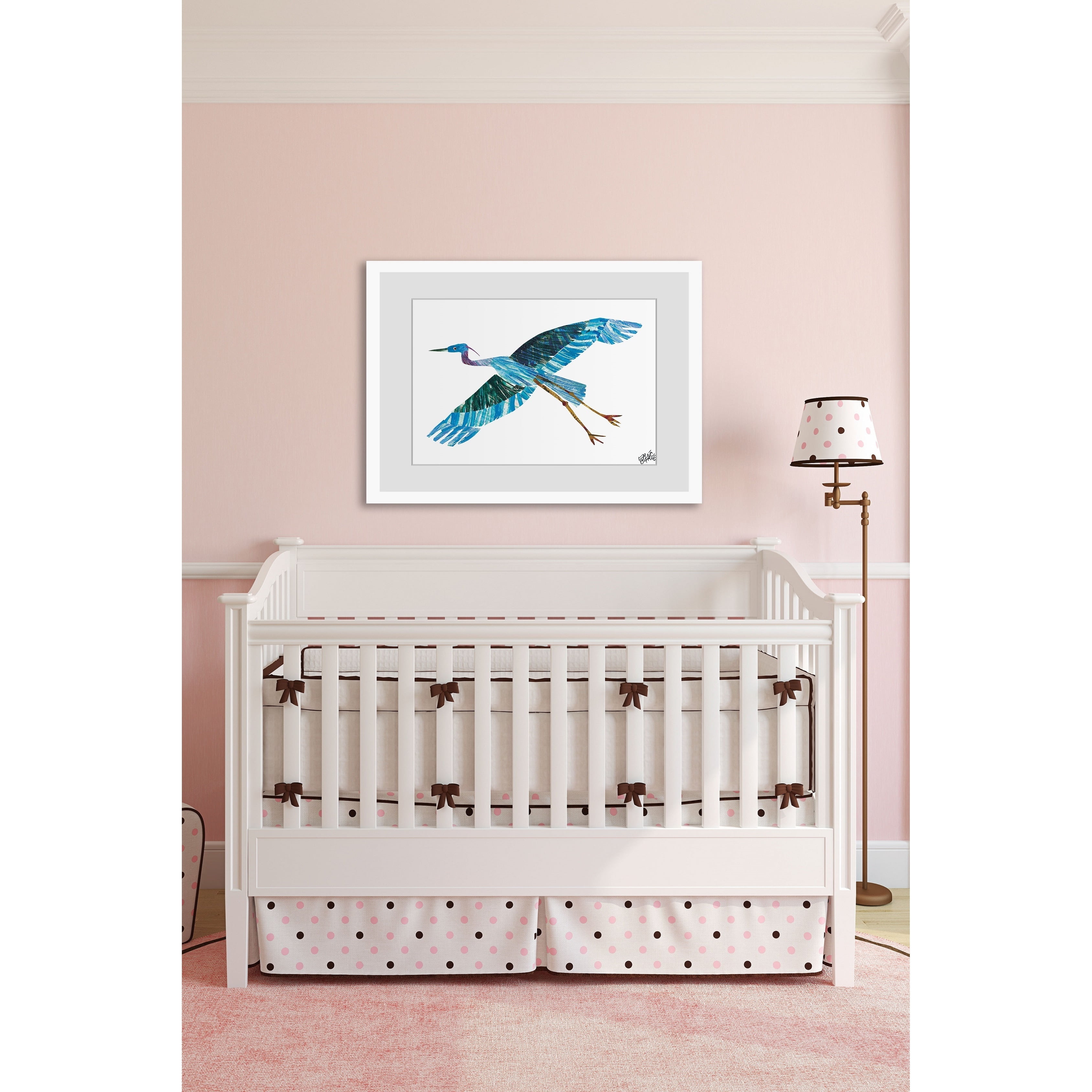 Marmont Hill 'Flying High Blue Heron' by Eric Carle Framed Painting Print