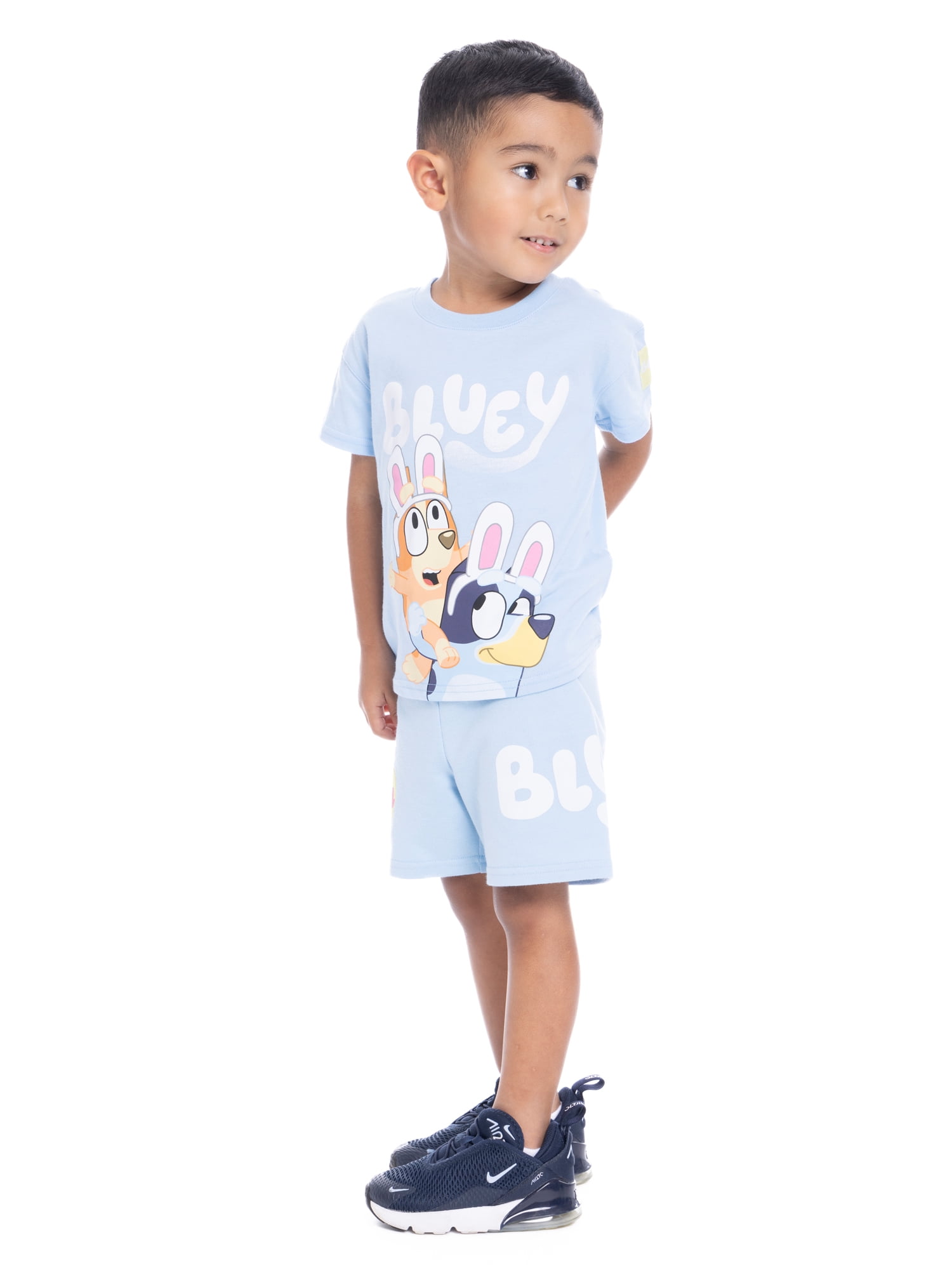 Bluey Toddler Easter Graphic Tee and Shorts Set, 2-Piece, Sizes 12M-5T