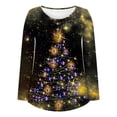 thumbnail image 3 of Qertyioot Sweat-Shirt d'Impression de Noël Femmes, Manches Longues Casual Mode Col Rond Pullover Tops, 3 of 5