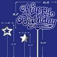 thumbnail image 3 of STARLIGHT- Blue Birthday Cake Topper Set 6 Piece Double Sided Stars Food Safe Decor, 3 of 5