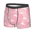 thumbnail image 2 of Disketp Pink Flamingos And Flowers Men'S Boxer Briefs,Soft And Breathable Cotton Underwear With Comfortflex Waistband, 2 of 9