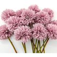 thumbnail image 5 of Flores artificiales de bolas de crisantemo con tallos, ramo de arreglo de hortensias de seda, flores artificiales para el hogar, oficina, cafetería, fiesta y decoración de bodas, 5 of 5