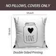 thumbnail image 2 of LALILO Throw Pillow Covers Doodle Jar White Artwork Black Bride Cushion Cover 18" x 18", 3043 Pack, 2 of 6