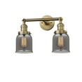 thumbnail image 1 of Innovations 2-LT LED Small Bell 16" Bathroom Fixture - Brushed Brass - 208-BB-G53-LED, 1 of 1