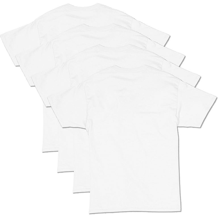 Hanes Men's 4 Pack Comfortsoft T-Shirt, 2 Light Steel / 2 Pale Pink, L (4PK)